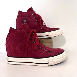 Converse Chuck Taylor Womens Dahila Lux Mid Hidden Platform Wedge Shoe Size 6